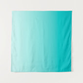 Blauwgroen aquagradiënt wandkleed (Voorkant (horizontaal))