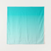 Blauwgroen aquagradiënt wandkleed (Voorkant)