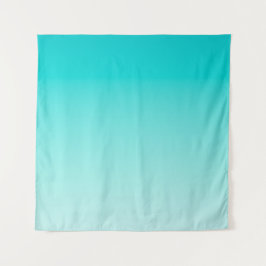 Blauwgroen aquagradiënt wandkleed