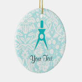 Blauwgroen architect keramisch ornament (Rechts)