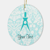 Blauwgroen architect keramisch ornament (Links)