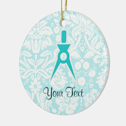 Blauwgroen architect keramisch ornament (Links)