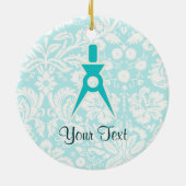 Blauwgroen architect keramisch ornament (Achterkant)