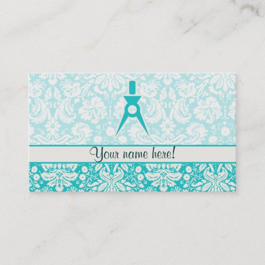 Blauwgroen architect visitekaartje (Voorkant)