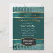 Blauwgroen Argyle Classic Uitnodigingen voor Retir (Voorkant)