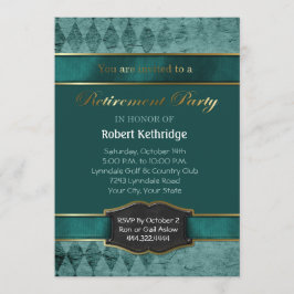 Blauwgroen Argyle Classic Uitnodigingen voor Retir