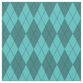 Blauwgroen Argyle Pattern Fabric Stof (Close Up)