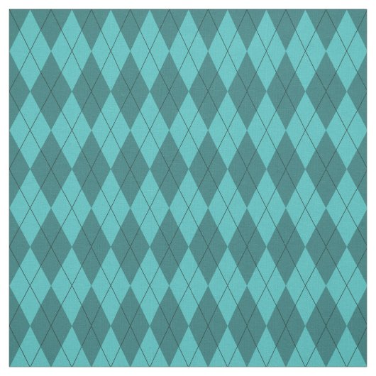 Blauwgroen Argyle Pattern Fabric Stof (Swatch)