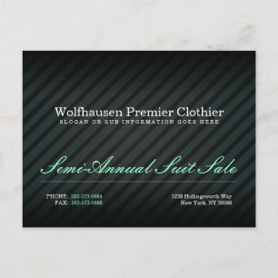 Blauwgroen Armani Suit Promo-Briefkaart Briefkaart
