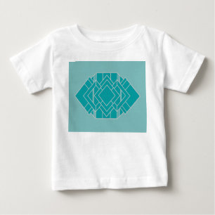 Blauwgroen art deco quilt geïnspireerd