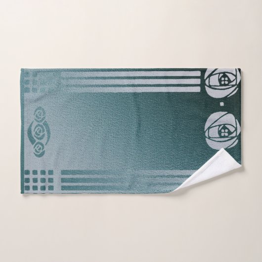 Blauwgroen Art nouveau, Charles Mackintosh, ontwer Handdoek (Handdoek)