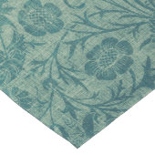 Blauwgroen, art nouveau, , floreel, patroon, blauw lange tafelloper (Hoek)