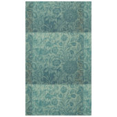 Blauwgroen, art nouveau, , floreel, patroon, blauw tafelkleed (Voorkant)