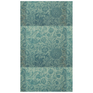 Blauwgroen, art nouveau, , floreel, patroon, blauw tafelkleed