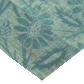 Blauwgroen, art nouveau, , floreel, patroon, blauw tafelkleed (Gekanteld)