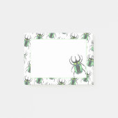 Blauwgroen Atlas Waterverf Beetle Love Bug Post-it® Notes (Voorkant)
