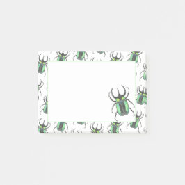 Blauwgroen Atlas Waterverf Beetle Love Bug Post-it® Notes