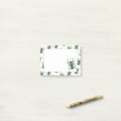 Blauwgroen Atlas Waterverf Beetle Love Bug Post-it® Notes (Op bureau)