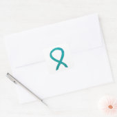 Blauwgroen Awareness Ribbon Custom Art Sticker Dec (Envelop)