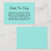 Blauwgroen Baby & Co. Baby shower Informatiekaartje (Voorkant / Achterkant)