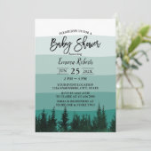 Blauwgroen Baby shower met  strips Kaart (Staand voorkant)