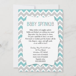 Blauwgroen Baby Sprinkle / neutraal gender baby sh Kaart