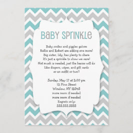 Blauwgroen Baby Sprinkle / neutraal gender baby sh Kaart