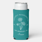 Blauwgroen Bachelorette September Geboorte Maand B Seltzer Blikjeskoeler (Seltzer Voorkant)