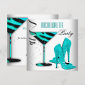 Blauwgroen Bachelorette White High Hiel Shoes Kaart (Voorkant / Achterkant)
