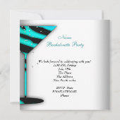 Blauwgroen Bachelorette White High Hiel Shoes Kaart (Achterkant)