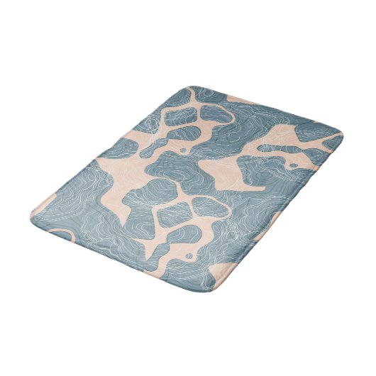 Blauwgroen Badmat (Gekanteld)