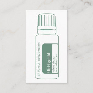 Blauwgroen Balans Blauwe Essential Oil Fles Visitekaartje
