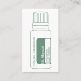 Blauwgroen Balans Blauwe Essential Oil Fles Visitekaartje