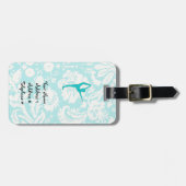 Blauwgroen ballet bagagelabel (Voorkant horizontaal)