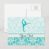 Blauwgroen ballet briefkaart (Voorkant / Achterkant)