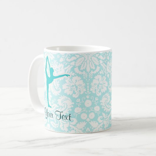 Blauwgroen ballet koffiemok (Voorkant links)