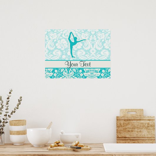 Blauwgroen ballet poster (Keuken)