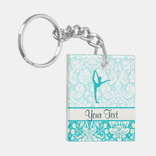 Blauwgroen ballet sleutelhanger (Voorkant Links)