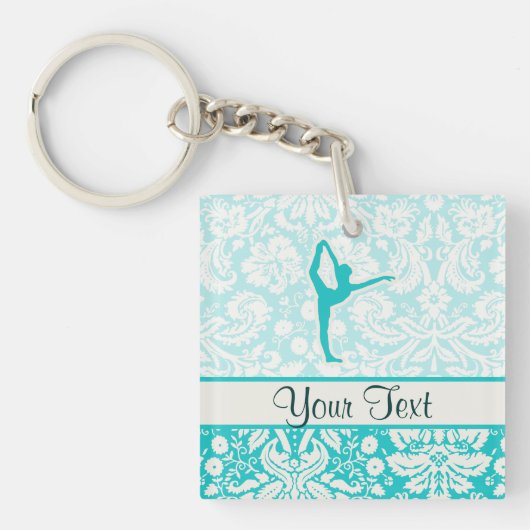 Blauwgroen ballet sleutelhanger (Voorkant)