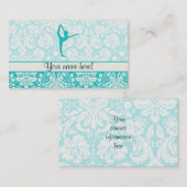 Blauwgroen ballet visitekaartje (Voorkant / Achterkant)