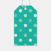 Blauwgroen ballonnen Dank u Cadeaulabel (Achterkant)