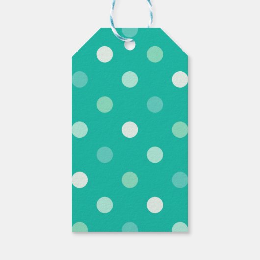 Blauwgroen ballonnen Dank u Cadeaulabel (Achterkant)