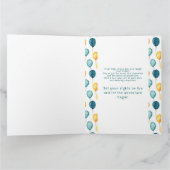 Blauwgroen ballonnen patroonfoto kaart (Binnen)