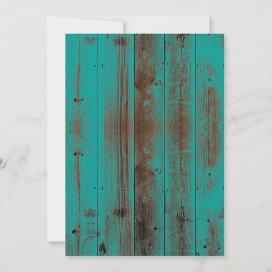 Blauwgroen Barn Sweet 16 Kaart (Achterkant)