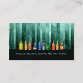 Blauwgroen Bartender Visitekaartjes (Achterkant)