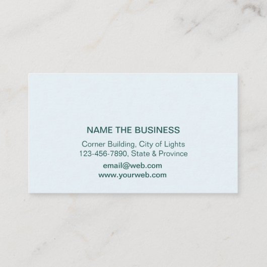 Blauwgroen Beach Lotus Flower Yoga Instructor Conf Visitekaartje (Achterkant)