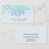 Blauwgroen Beach Lotus Flower Yoga Instructor Conf Visitekaartje (Voorkant / Achterkant)