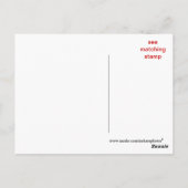 Blauwgroen Bedankt Briefkaart - achtergrondkleur w (Achterkant)