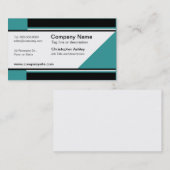 Blauwgroen bedrijfskaartsjablonen visitekaartje (Voorkant / Achterkant)