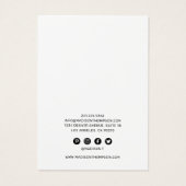 Blauwgroen beeldscherm met rendy & Gold Agate Earr Visitekaartje (Achterkant)